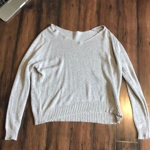 Urban Outfitters Grey/ white crocheted sweater